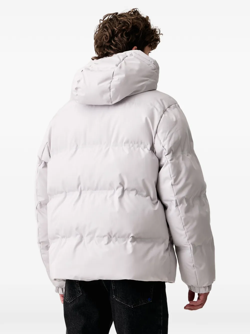 Karl Lagerfeld Jeans quilted hooded jacket Grijs