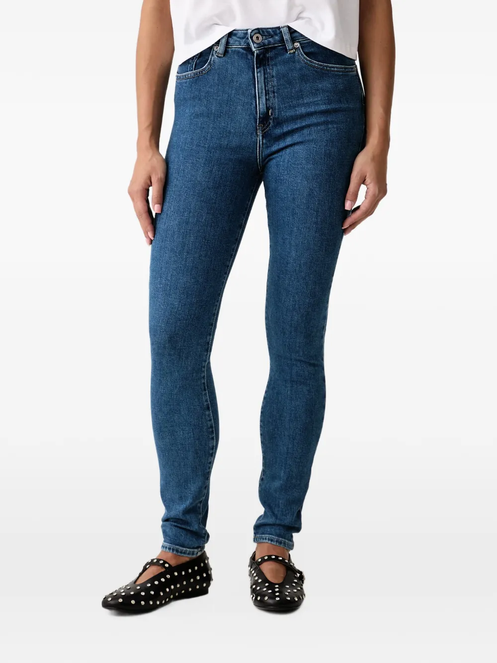 Karl Lagerfeld Jeans logo-patch skinny-fit jeans - Blu