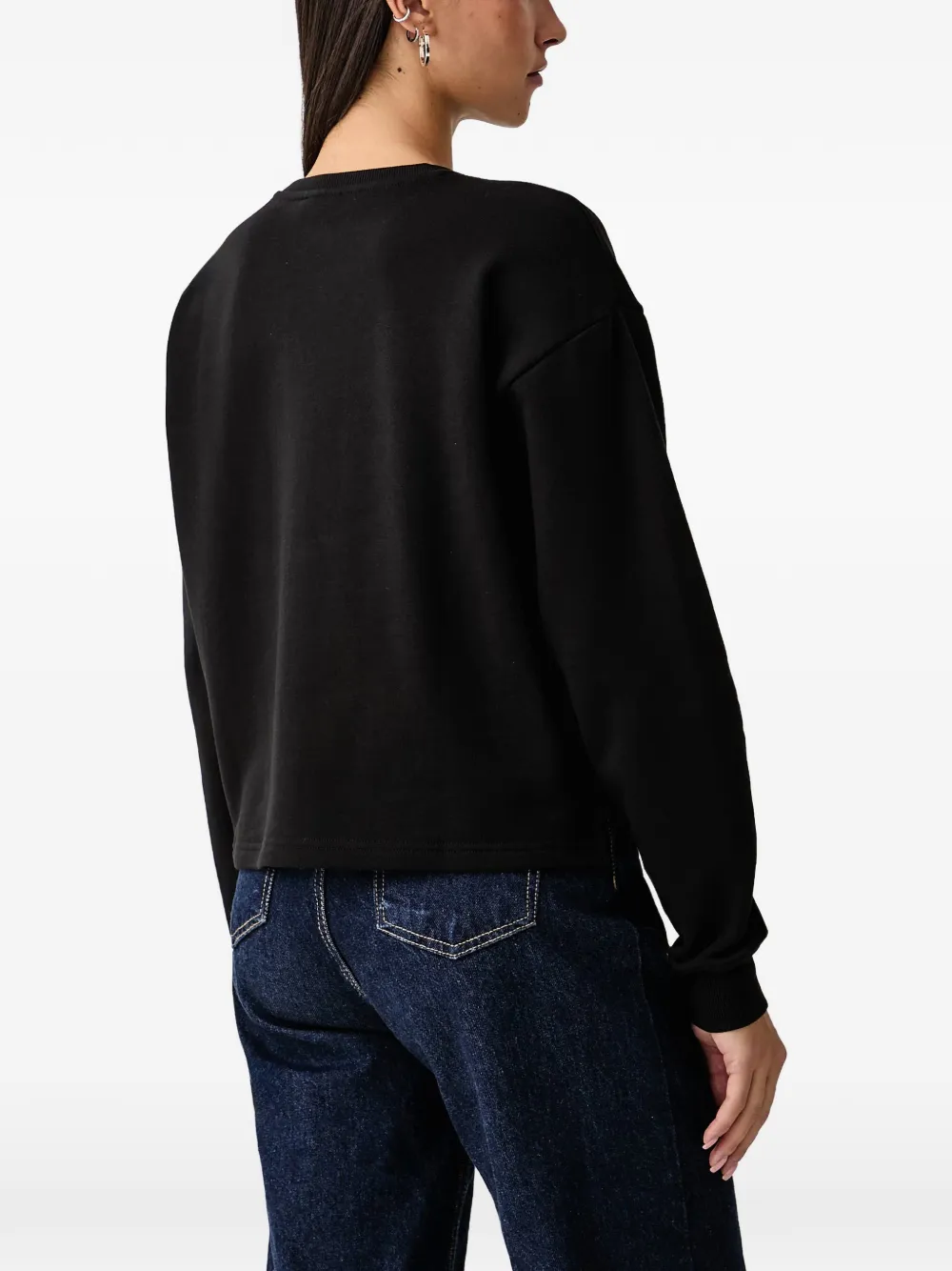 Karl Lagerfeld Jeans logo-print cotton sweatshirt Zwart