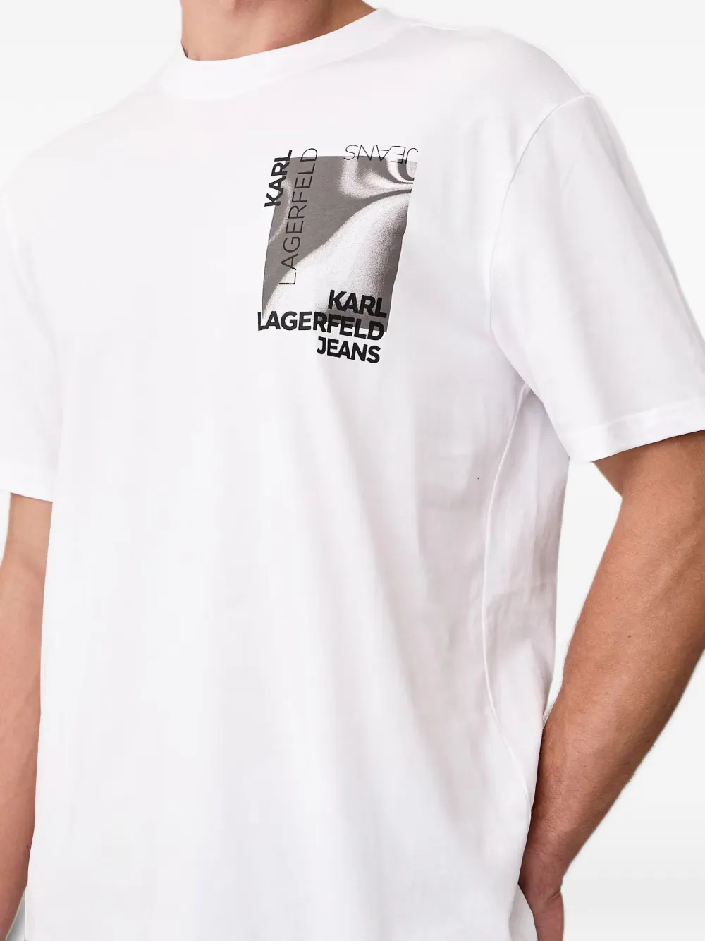 Karl Lagerfeld Jeans logo-print cotton T-shirt Wit