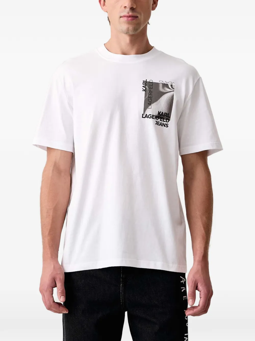Karl Lagerfeld Jeans logo-print cotton T-shirt Wit