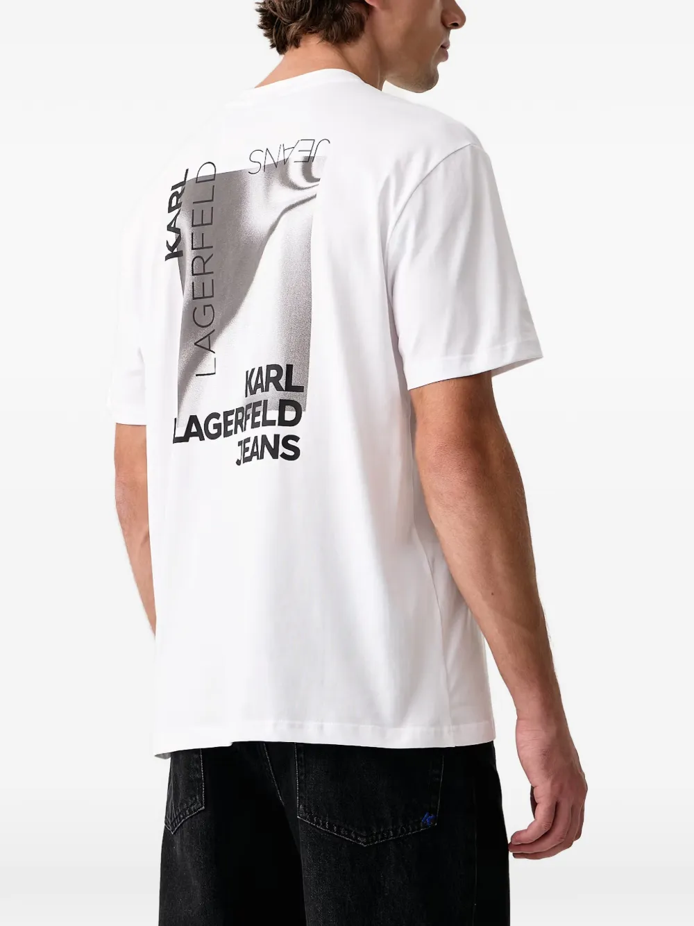 Karl Lagerfeld Jeans logo-print cotton T-shirt Wit
