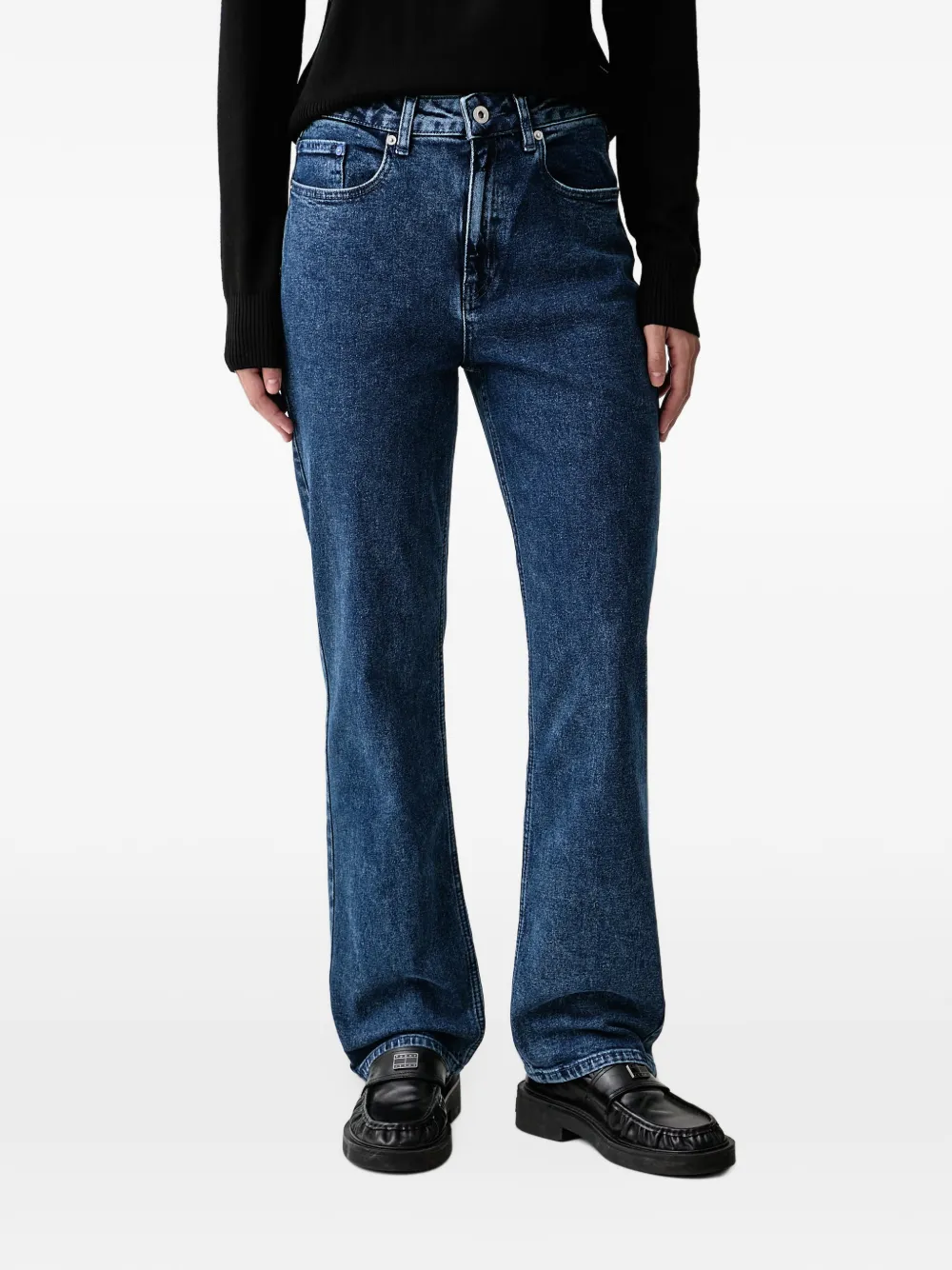 Karl Lagerfeld Jeans logo-patch straight-leg jeans - Blu