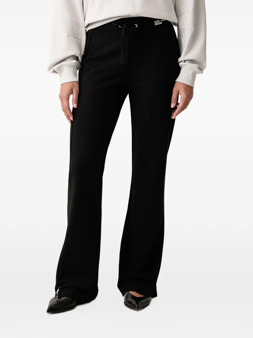 Karl Lagerfeld Jeans Trainingsbroek met geborduurd logo Zwart