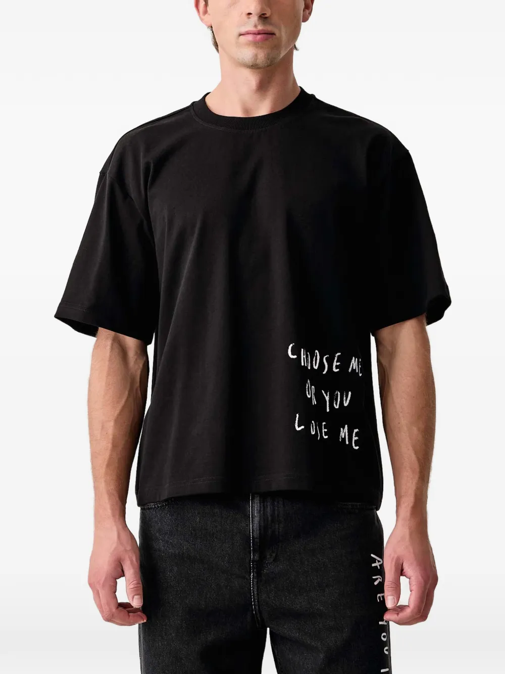 Karl Lagerfeld Jeans x Pietro Terzini slogan-print T-shirt Zwart