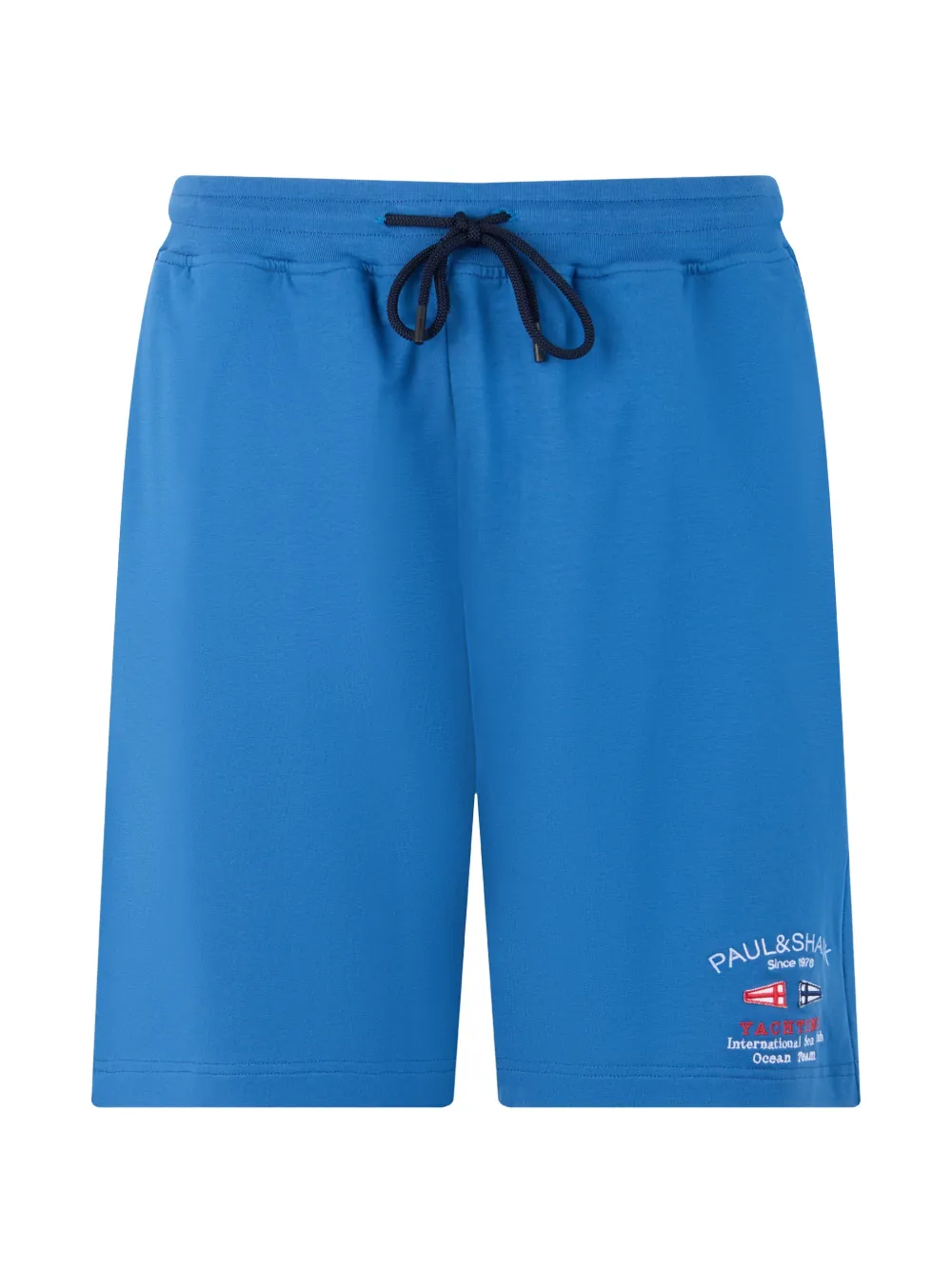 Paul & Shark logo-embroidered drawstring shorts Blauw