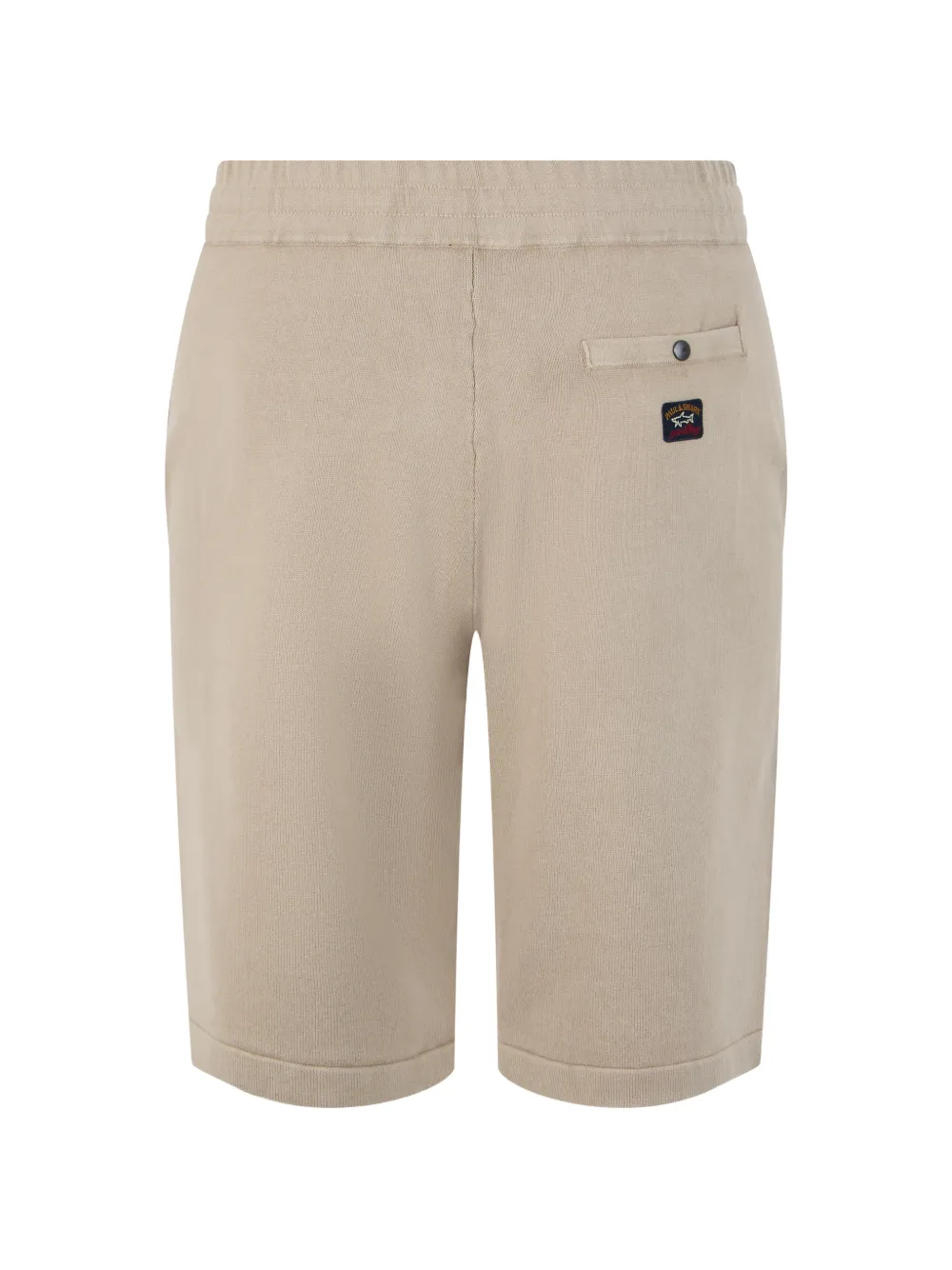 Paul & Shark logo-patch knitted shorts Beige