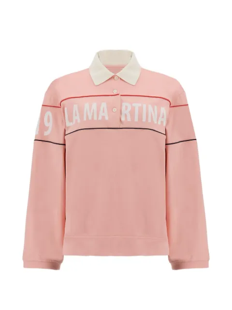 La Martina Ethelred logo-print long-sleeved polo top