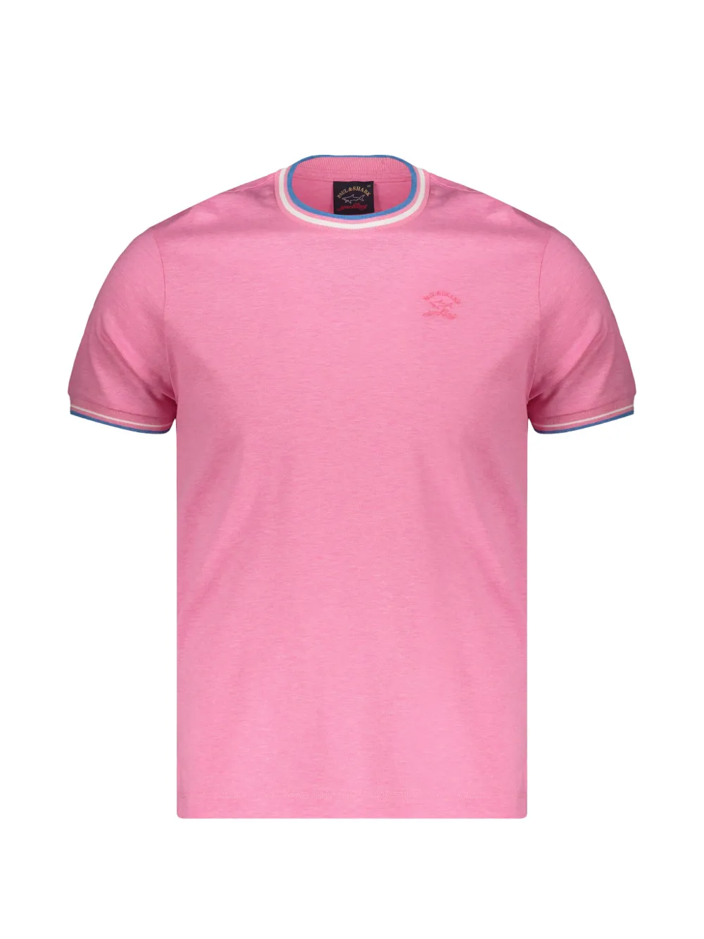 Paul & Shark T-shirt met contrasterende afwerking Roze