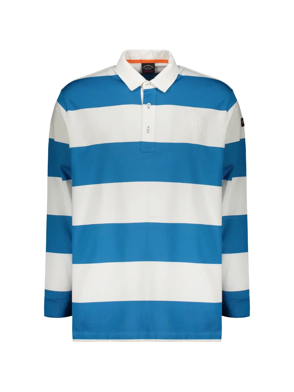 Paul & Shark striped long-sleeve polo shirt Blauw