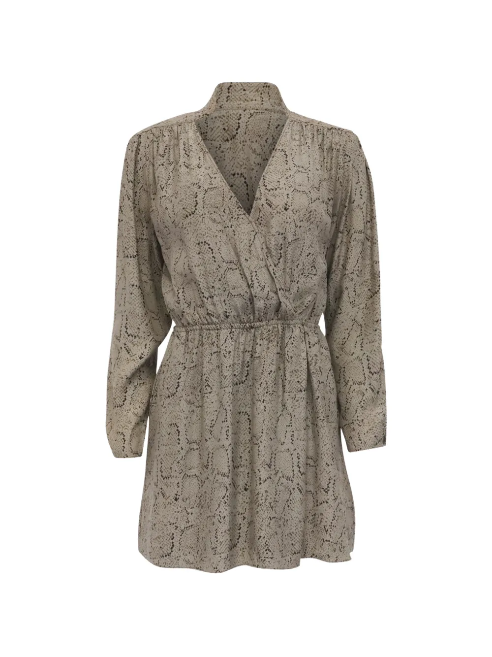 Parker Snakeskin-print mini dress - Neutrals