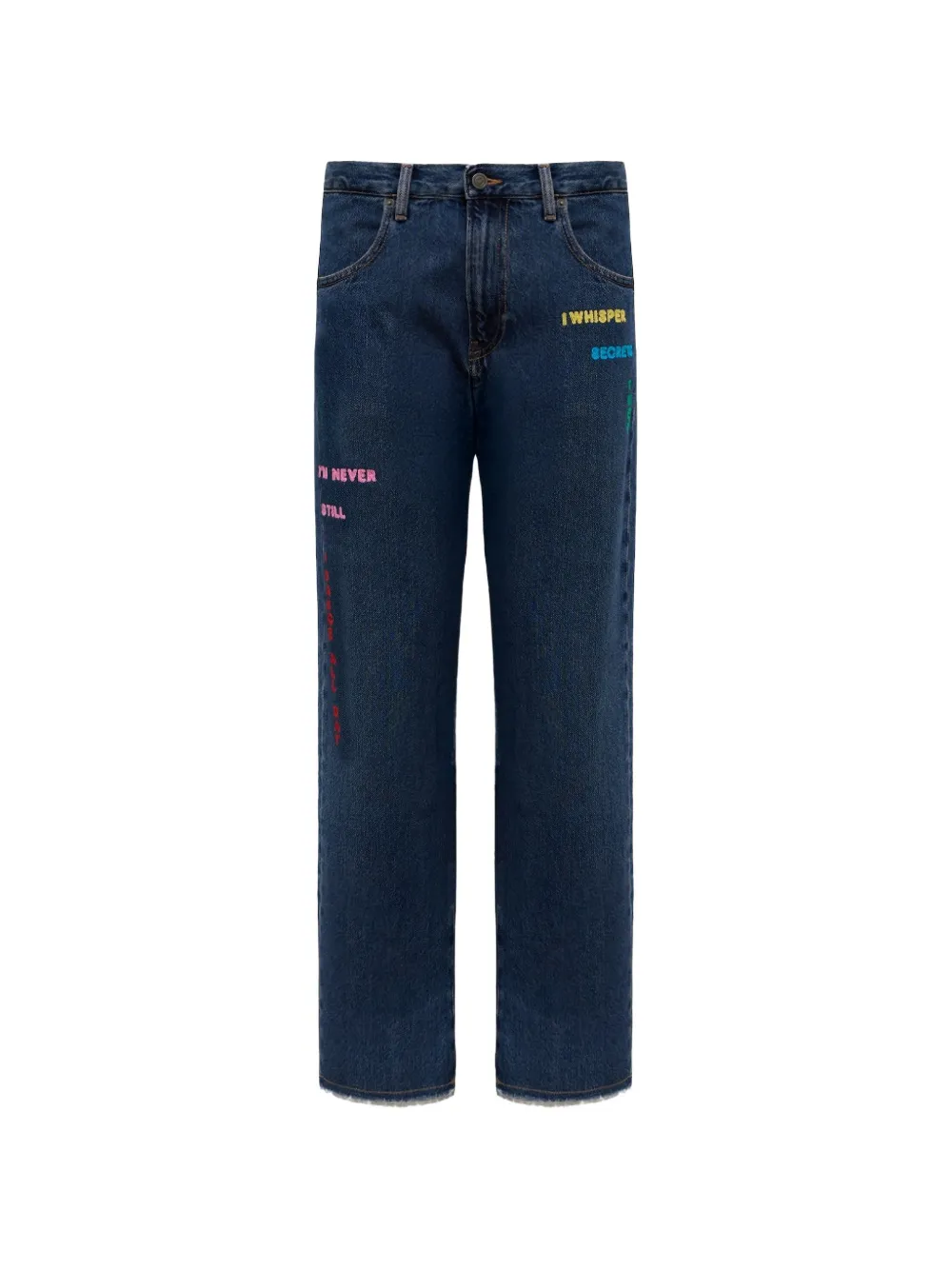 Mira Mikati Riddle embroidered jeans - Blu