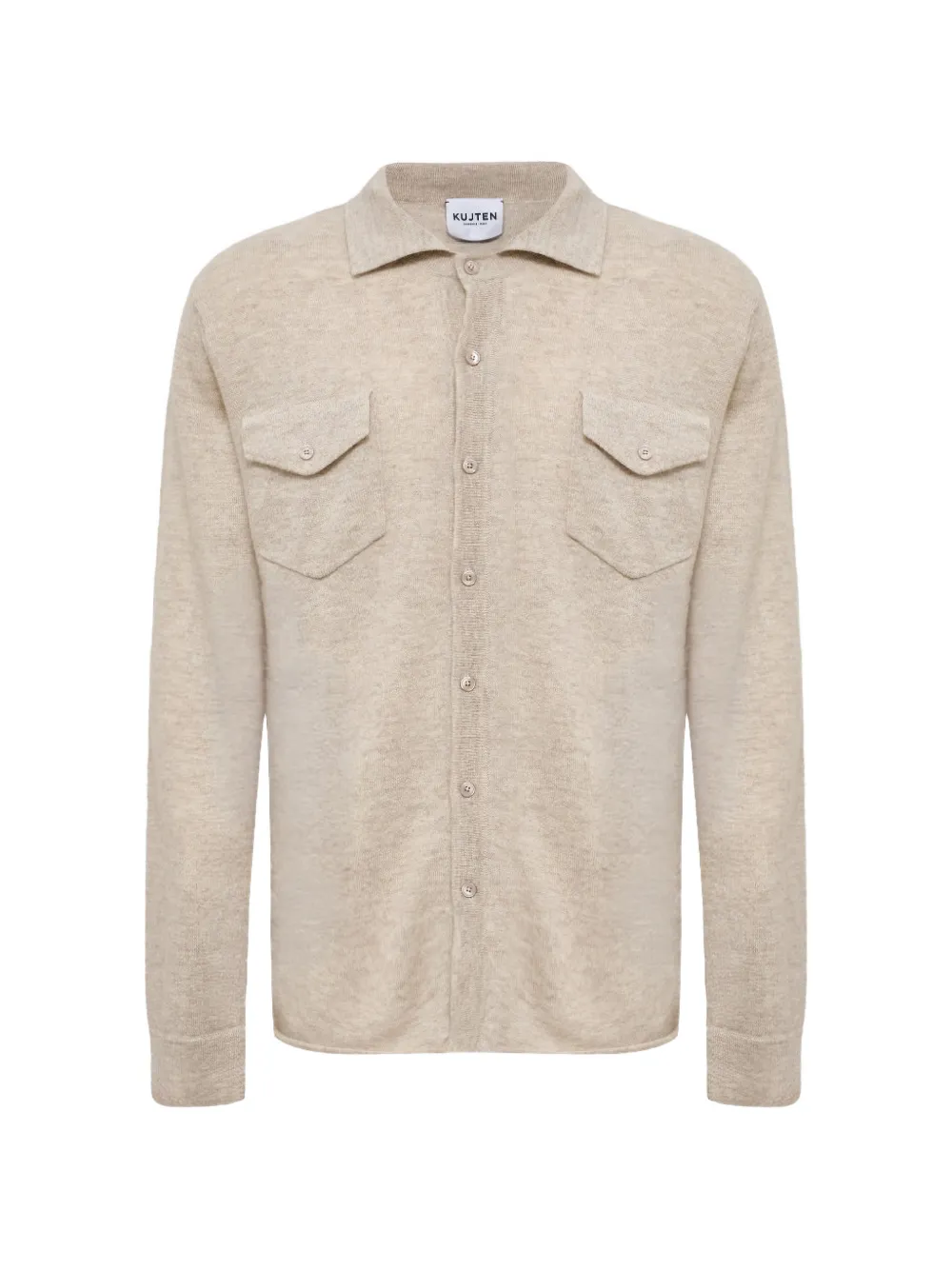 kujten Julius button-up chest-pocket shirt - Neutrals