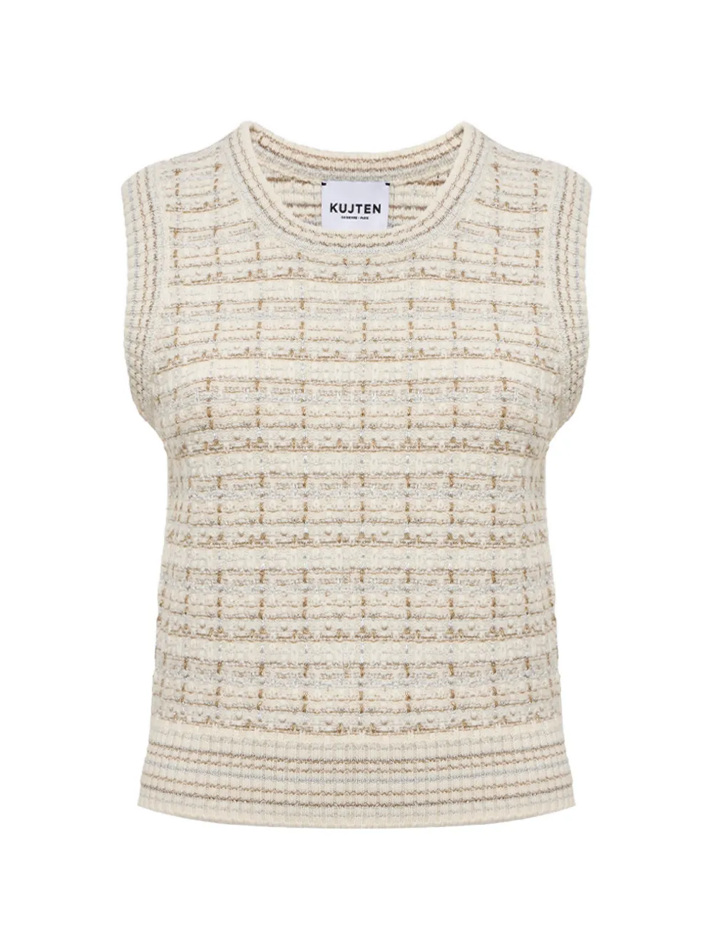 kujten Gia tweed tank top - Bianco