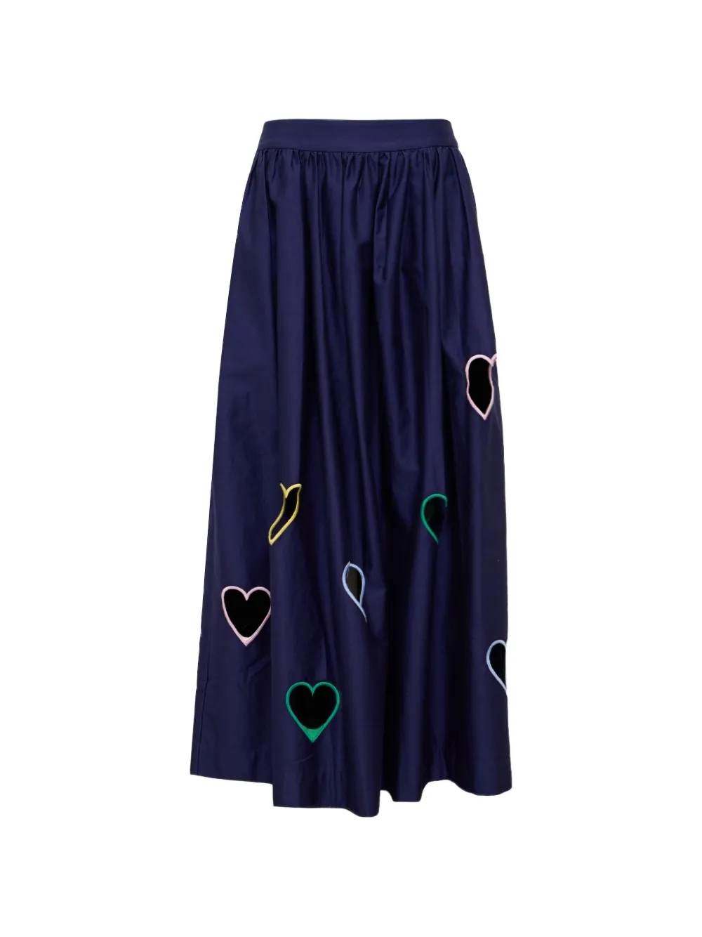 Mira Mikati cut-out heart long skirt - Blu