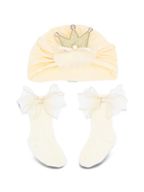 Mimi Tutu crown-motif hat set (set of two)
