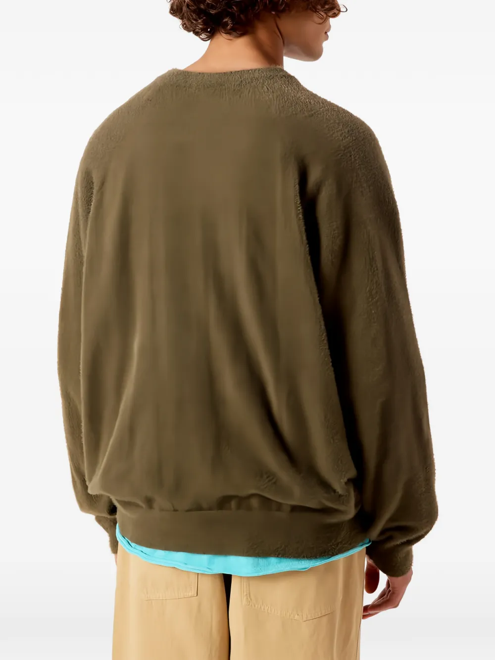 American Vintage Sapowood brushed raglan-sleeve sweatshirt Groen
