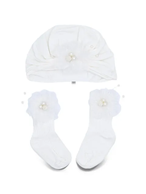 Mimi Tutu set de sombrero con detalles florales (set de 2)