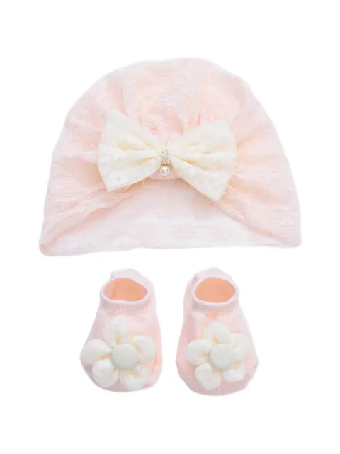 Mimi Tutu bow-detail hat set (set of two)