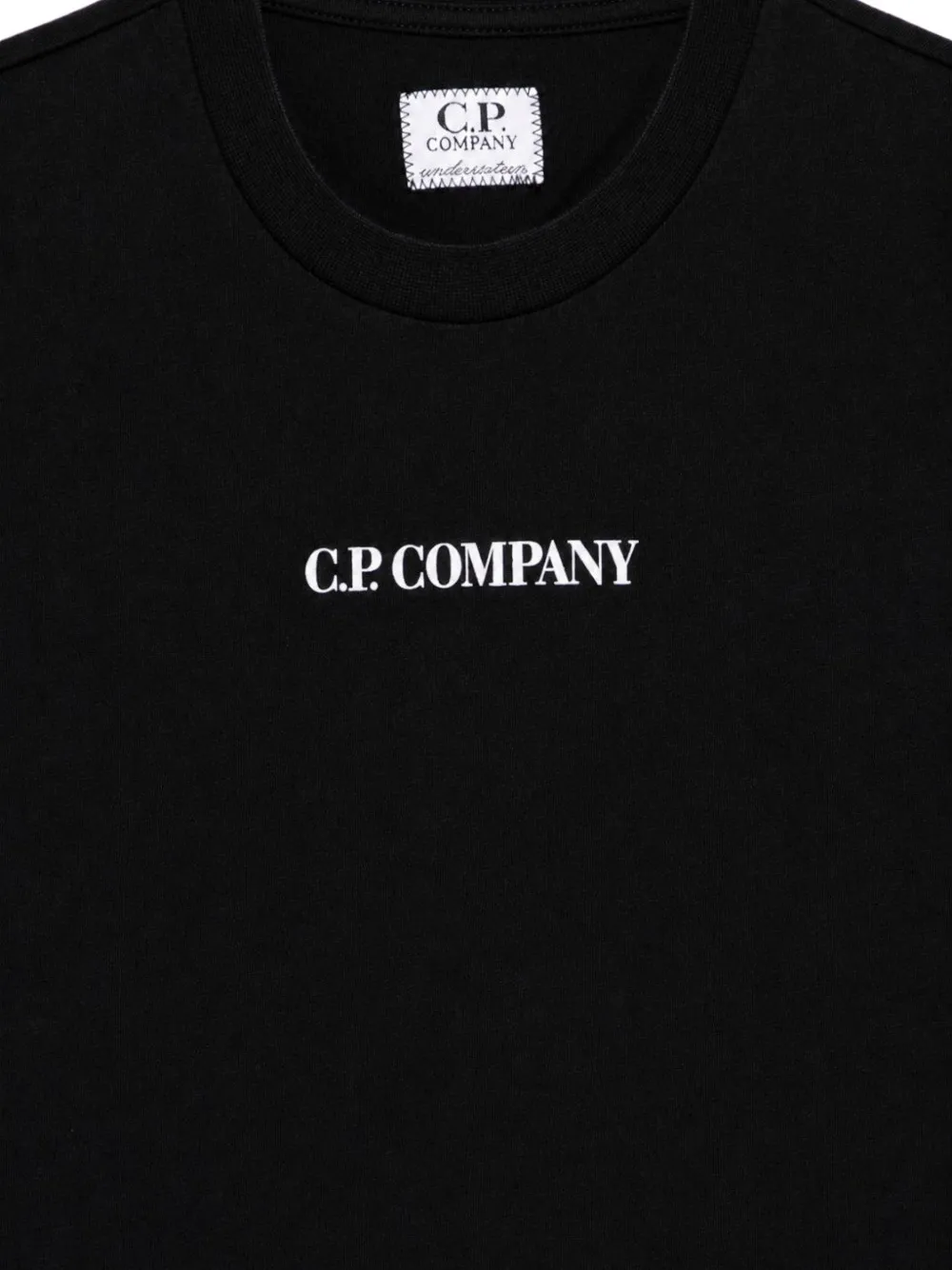 C.P. Company Kids logo-print T-shirt Zwart