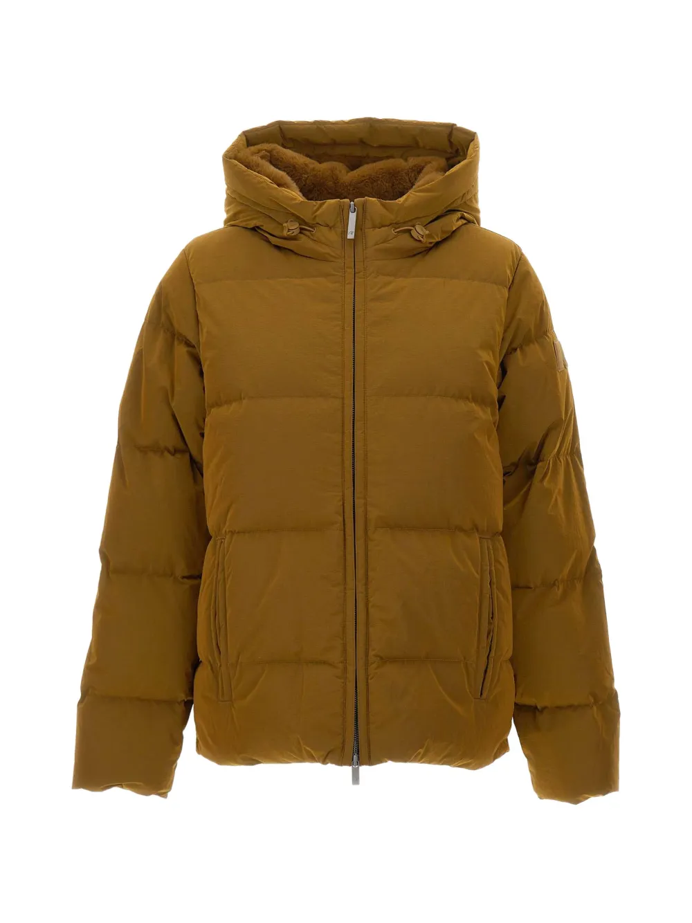 K-Way logo-patch puffer jacket | Brown | Image 1