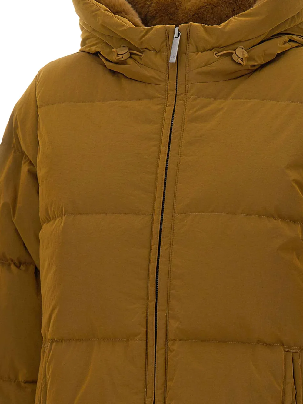 K-Way Donsjack met logopatch Bruin