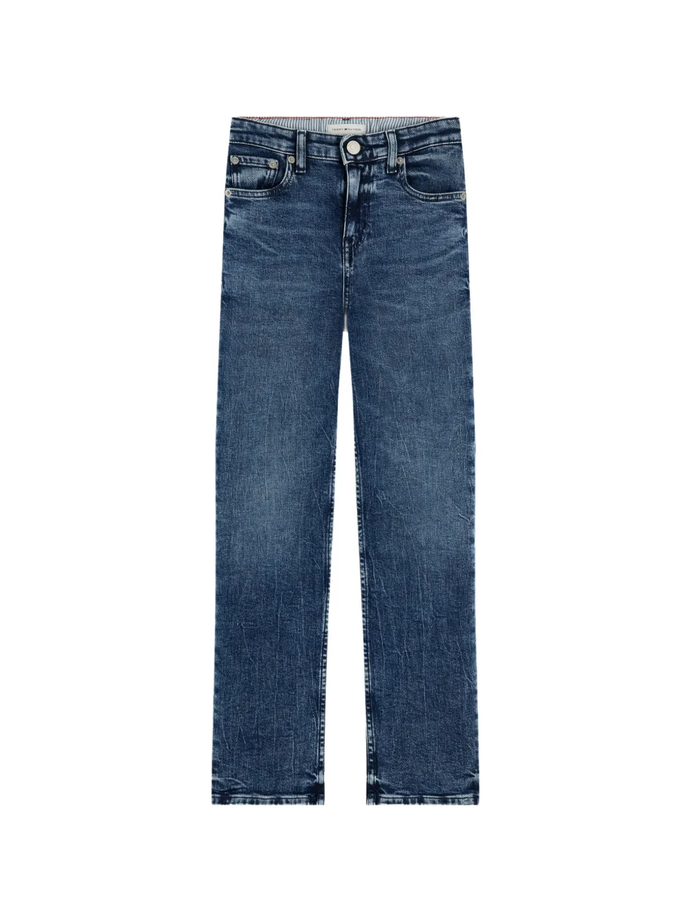Tommy Hilfiger Junior faded straight-leg jeans Blauw