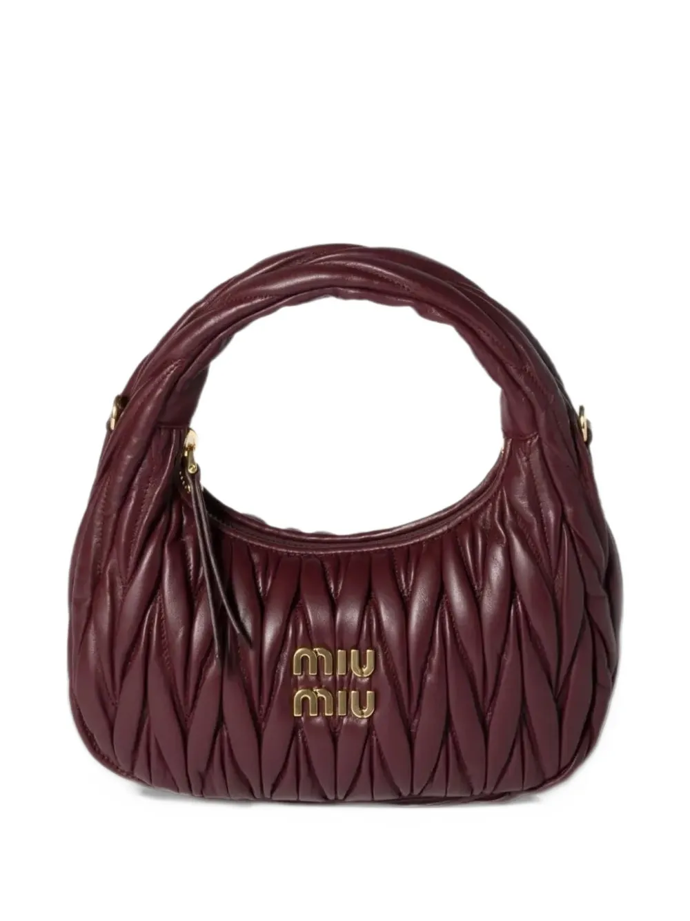 Miu Miu Wander Matelassé nappa leather tote bag - Rosso