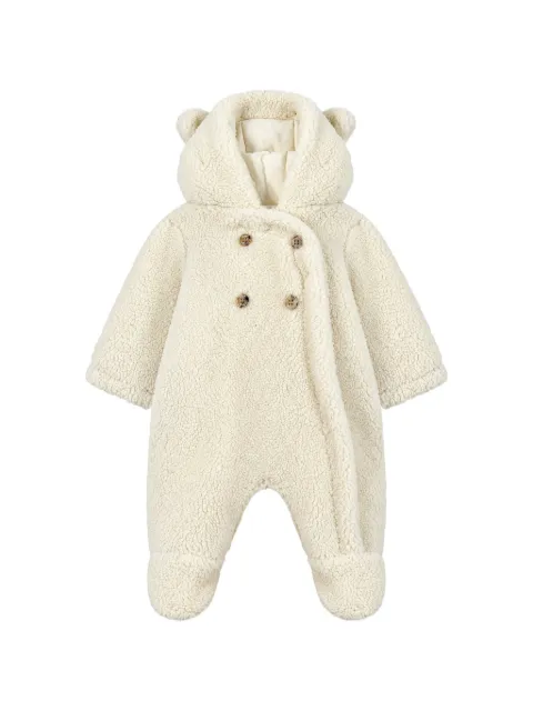 Tartine Et Chocolat romper de pelo artificial con doble botonadura