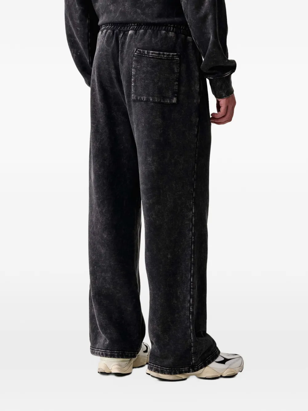 Karl Lagerfeld Jeans Katoenen trainingsbroek met acid-wassing Zwart