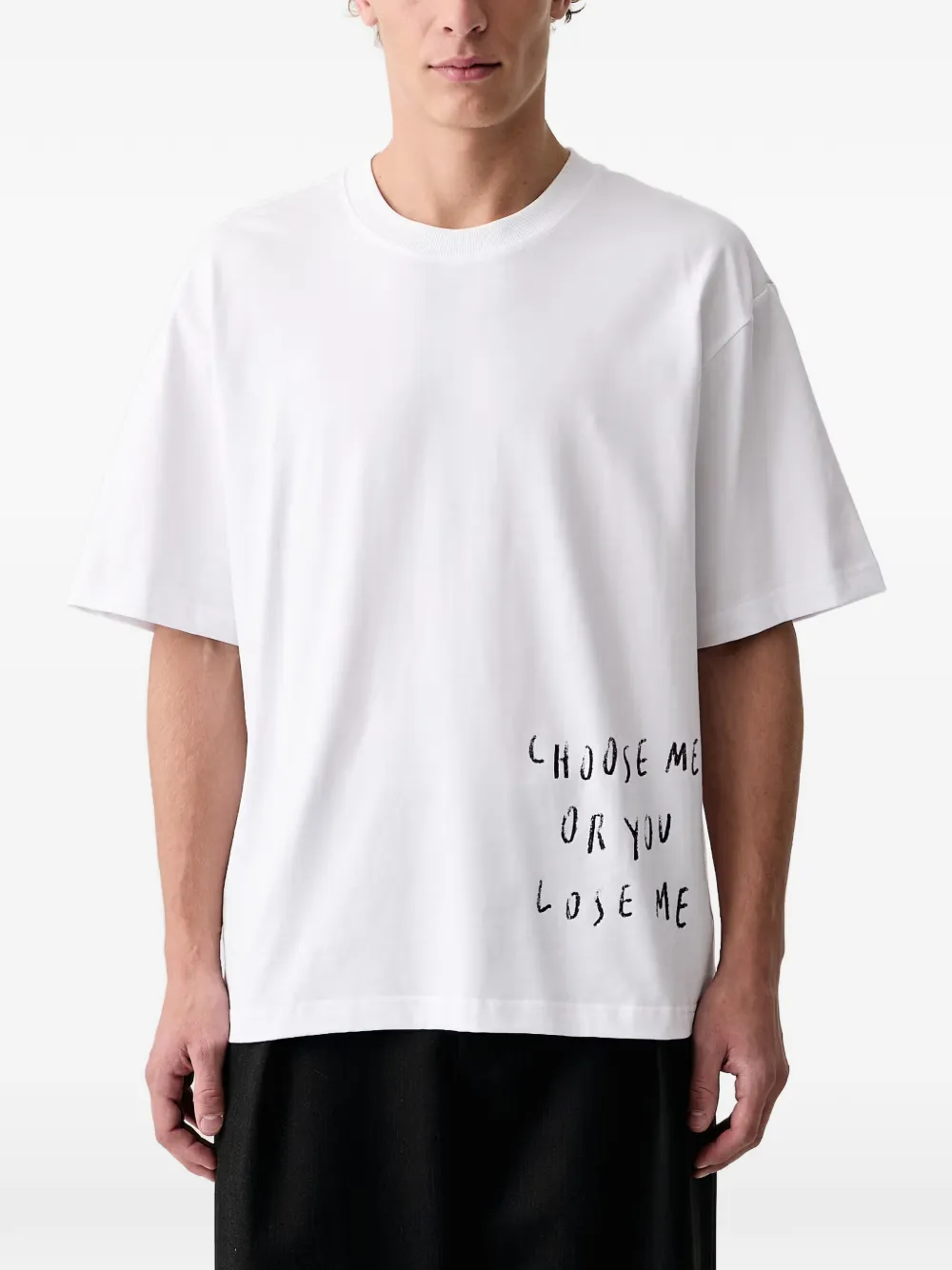 Karl Lagerfeld Jeans x Pietro Terzini slogan-print T-shirt Wit