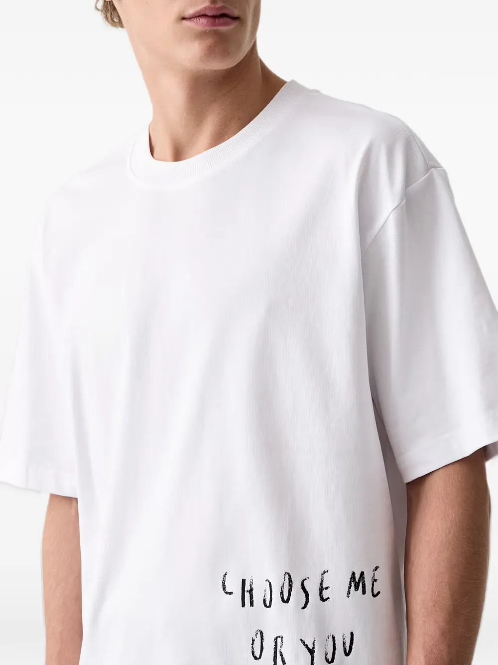 Karl Lagerfeld Jeans x Pietro Terzini slogan-print T-shirt Wit
