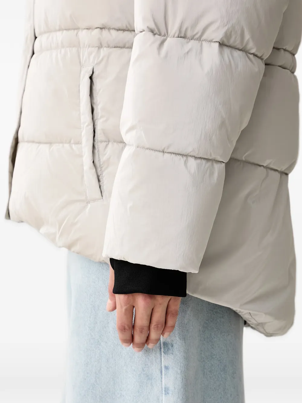 Karl Lagerfeld Jeans Donsjack met capuchon Grijs