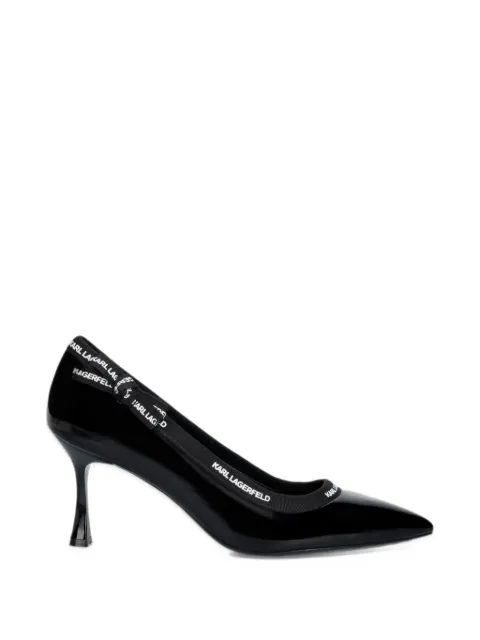 Karl Lagerfeld zapatillas con ribete de logo y detalle de moño