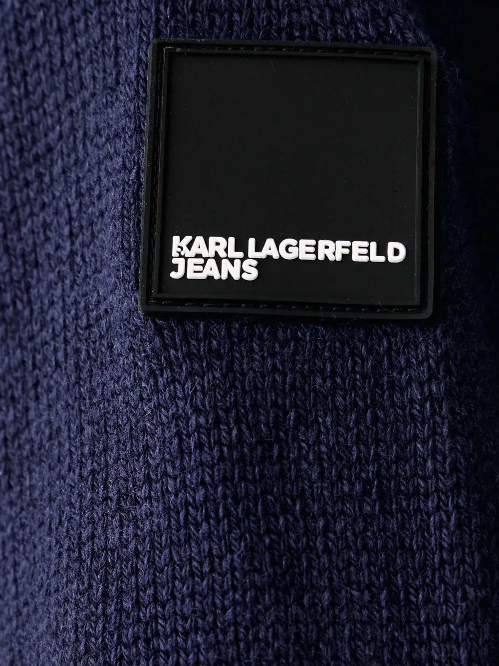 Karl Lagerfeld Jeans logo-patch raglan-sleeve sweater Blauw