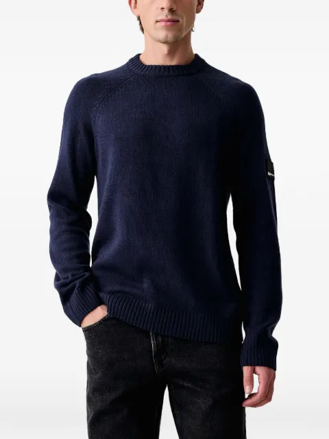 Karl Lagerfeld Jeans logo-patch raglan-sleeve sweater