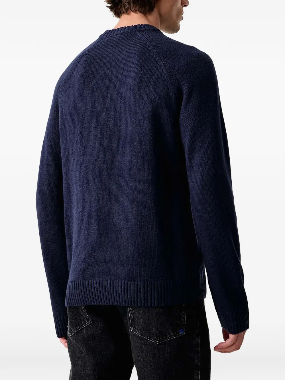 Karl Lagerfeld Jeans logo-patch raglan-sleeve sweater Blauw
