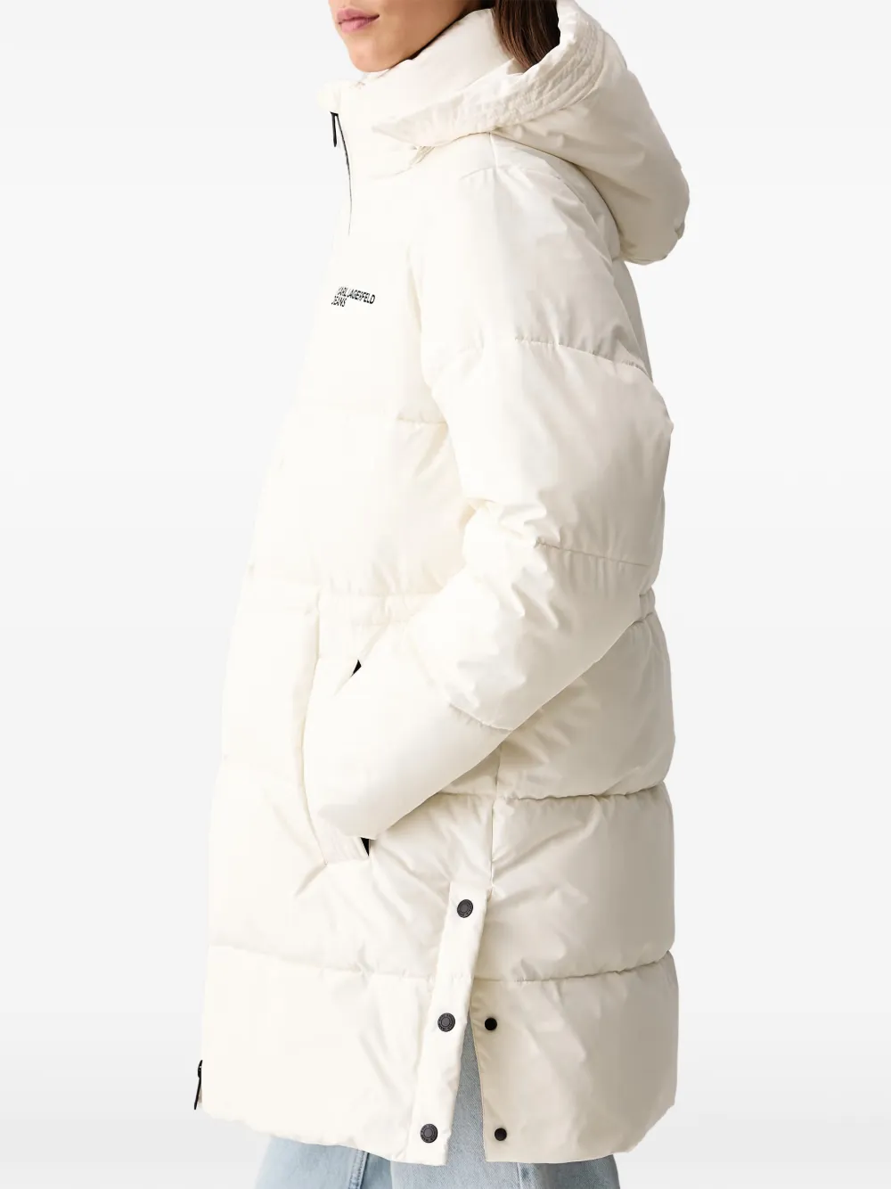 Karl Lagerfeld Jeans Donsjas met capuchon Beige