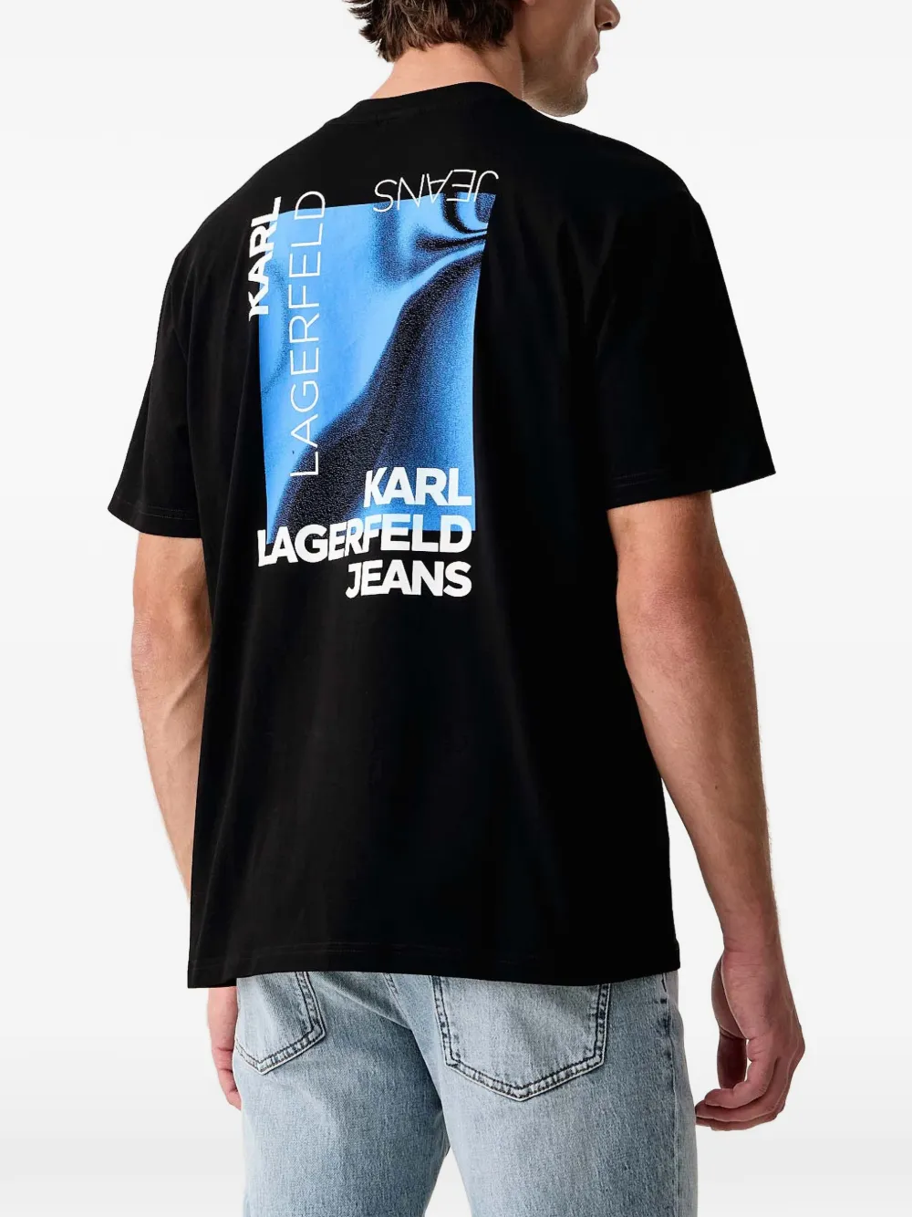 Karl Lagerfeld Jeans logo-print cotton T-shirt Zwart