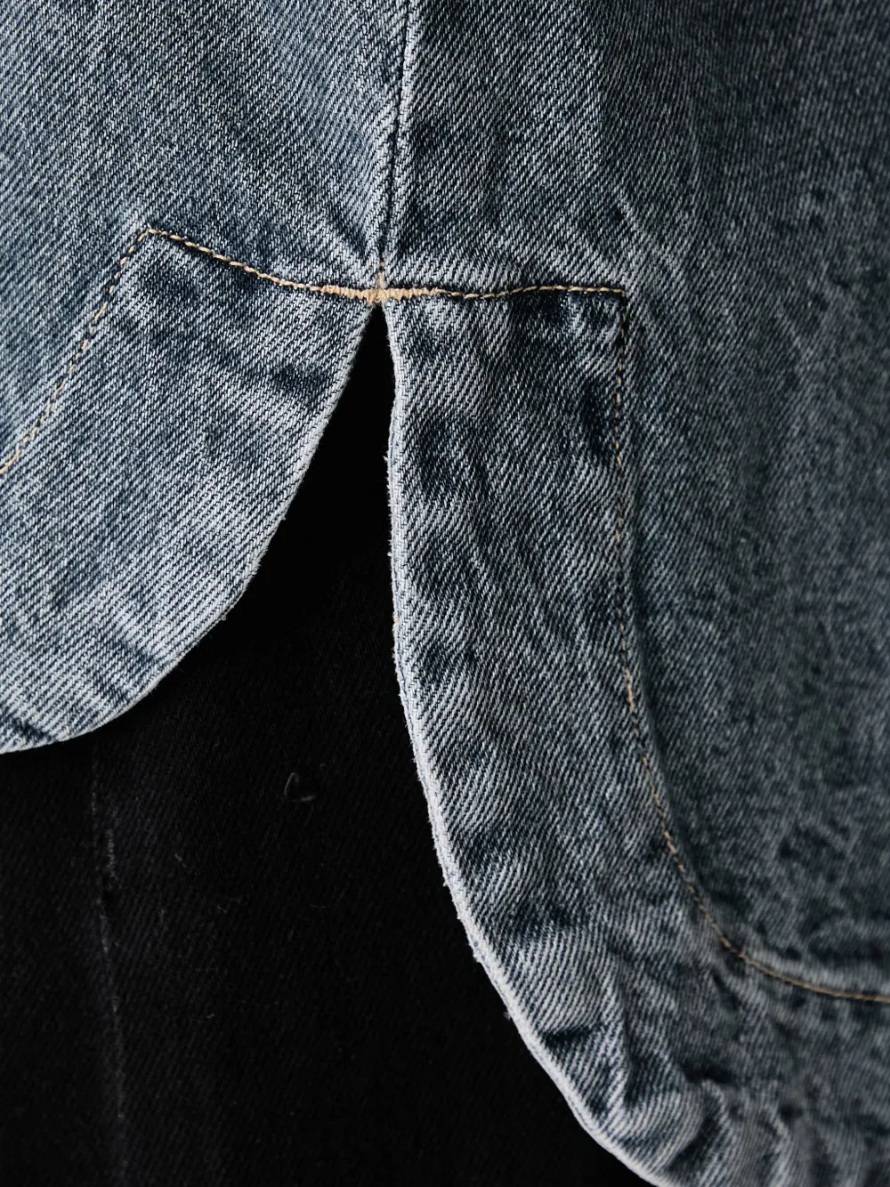 Karl Lagerfeld Jeans Denim blouse met geborduurd logo en acid-wassing Grijs