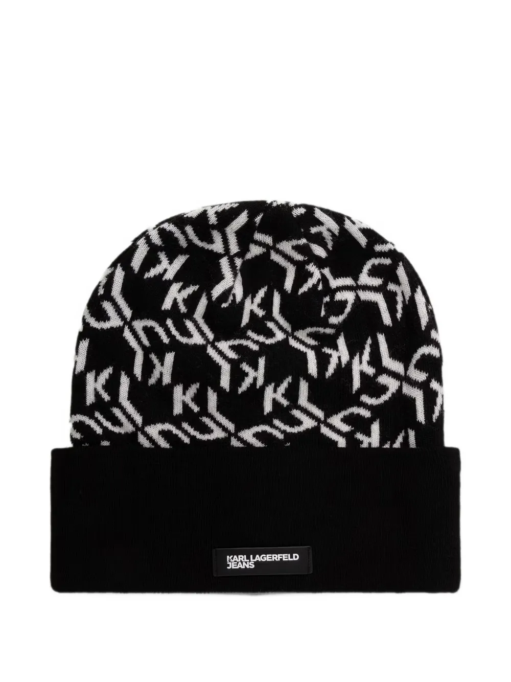 Karl Lagerfeld Jeans Muts- en handschoenenset met logo-monogram Zwart