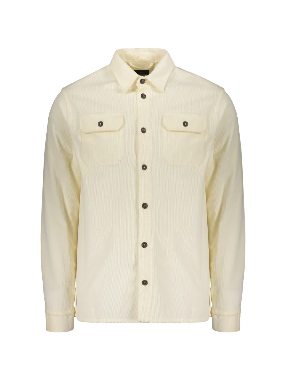 Paul & Shark velvet button-down shirt Wit