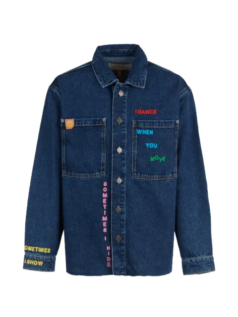 Mira Mikati Riddle embroidered denim jacket