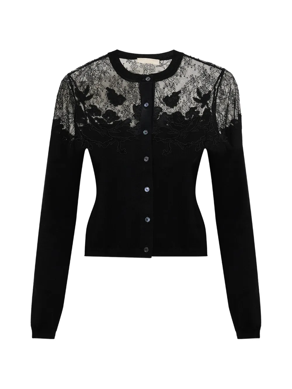 Ulla Johnson Talia lace-panelled cardigan - Nero