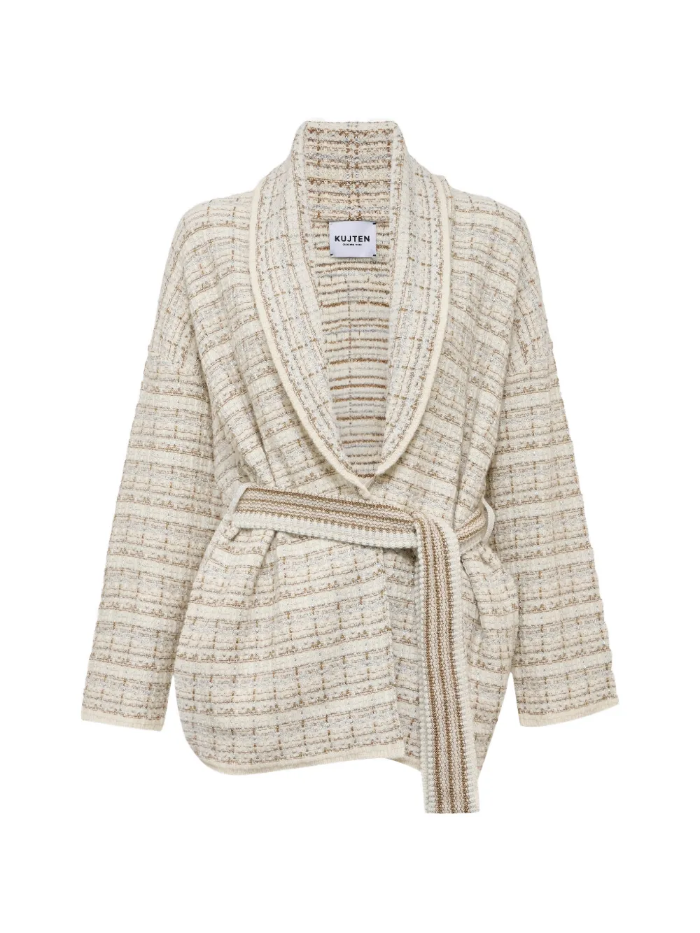 kujten belted tweed cardigan - Toni neutri