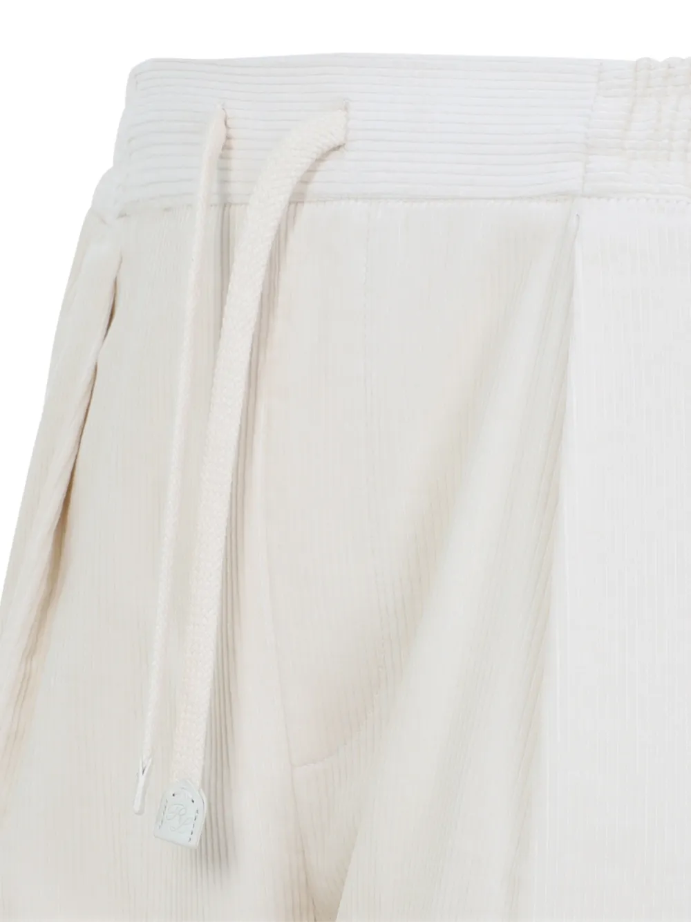 Ralph Lauren Purple Label corduroy-texture wide-leg trousers Wit