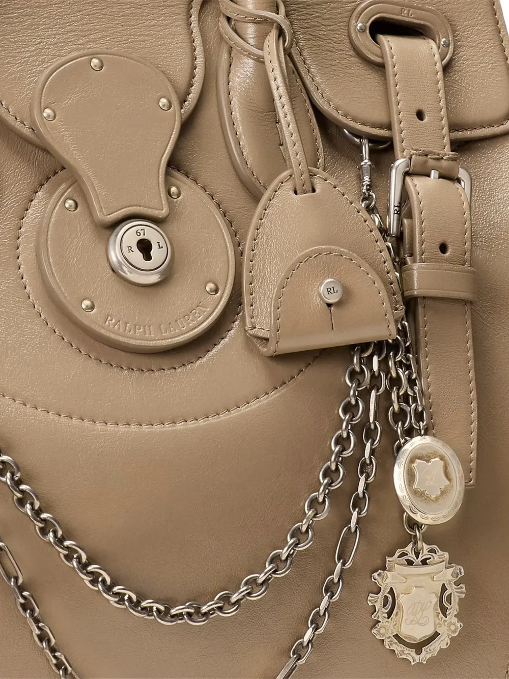 Ralph Lauren Collection Extra-Soft Ricky chain-embellished tote bag Beige