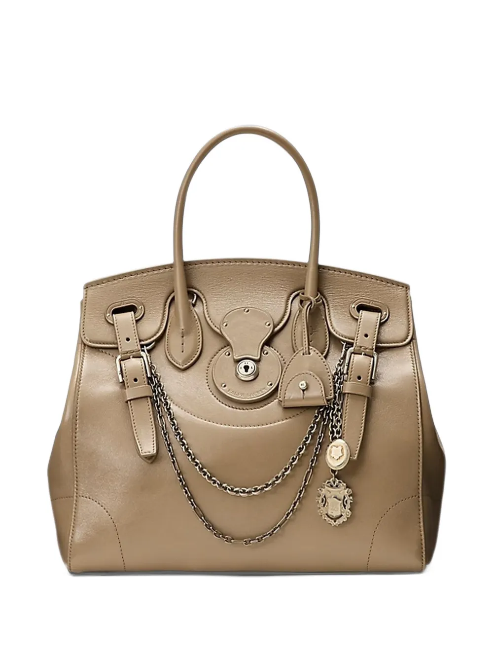 Ralph Lauren Collection Extra-Soft Ricky chain-embellished tote bag - Toni neutri