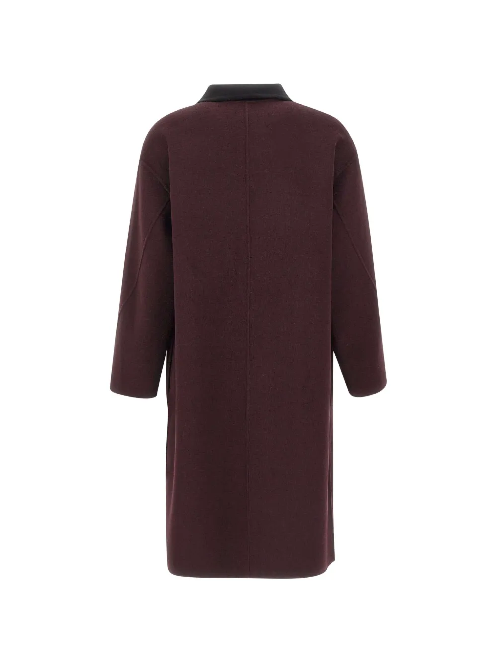 ELENA MIRÒ off-centre-fastening double-faced coat Rood