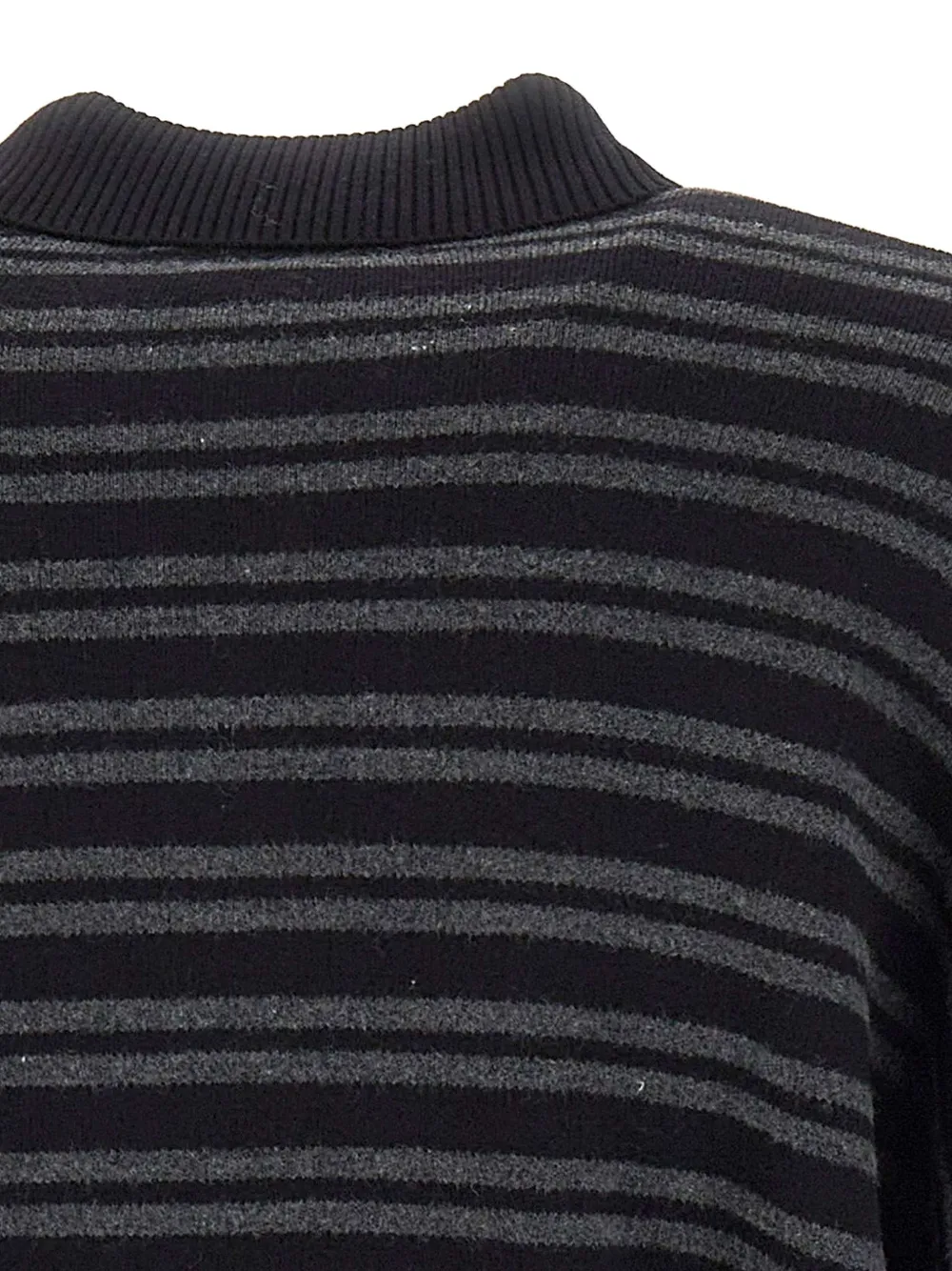 ROTATE BIRGER CHRISTENSEN Slinky striped polo shirt Zwart